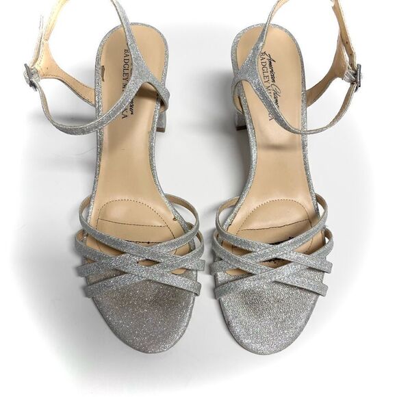 🚨4/$25 Badgley Mischka American Glam Glitter Heeled Strappy Sandals Size 9.5 - Picture 3 of 9